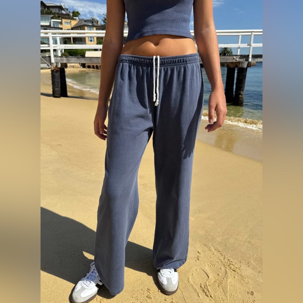Brandy Melville Blue Wide Leg Pants